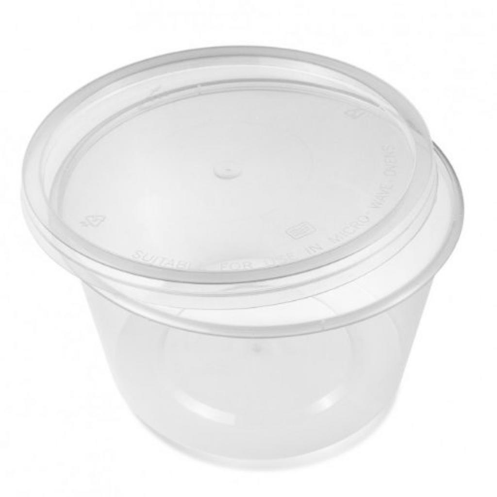 Round 16oz Microwave Clear Plastic Food Containers