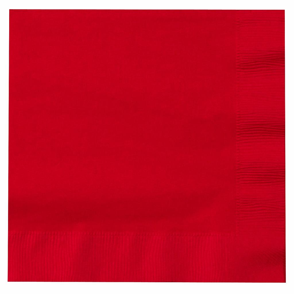 Red Paper Napkins 2 Ply 33cm 4 Fold Thali Outlet