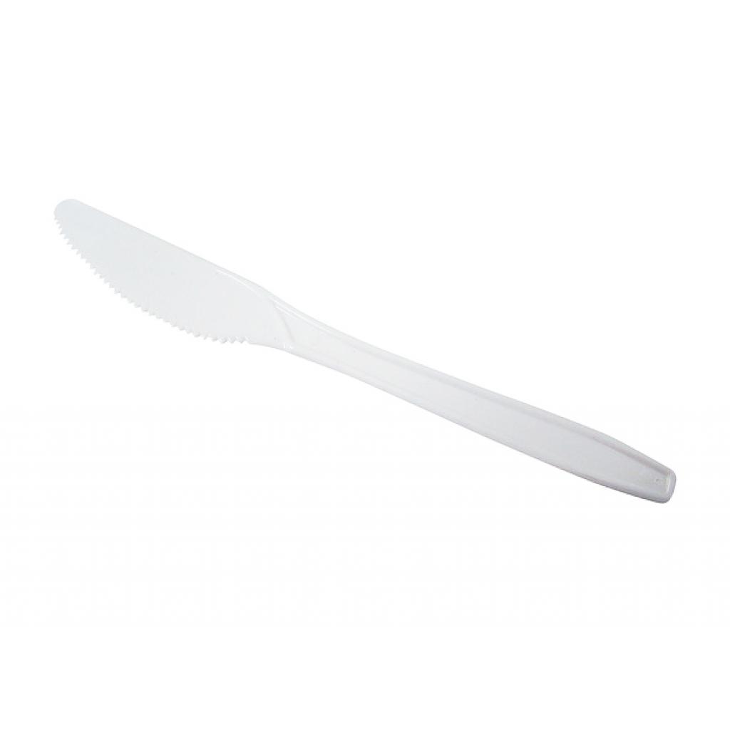 Economy White Plastic Knives Cutlery Disposable Reusable Thali Outlet