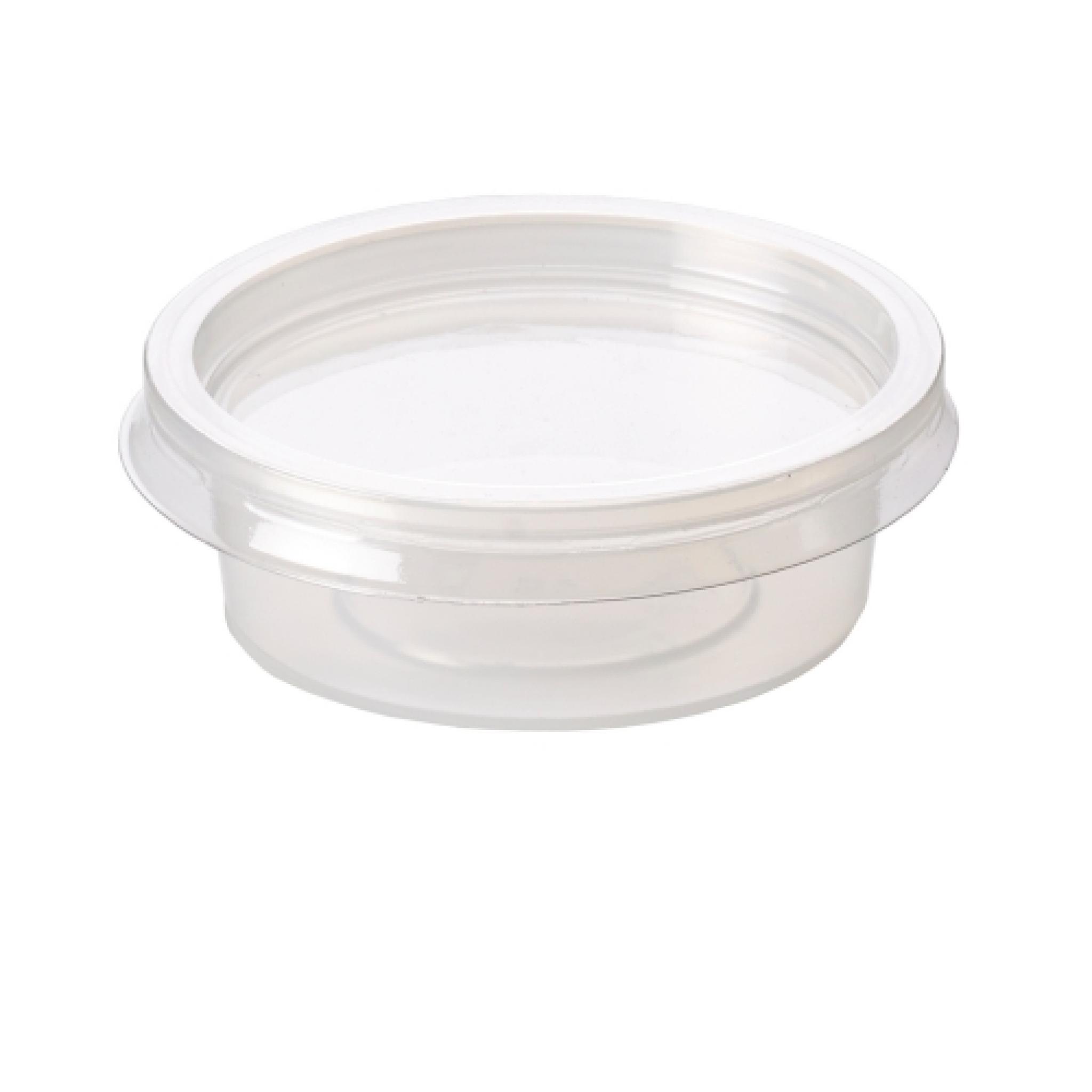 Round 2oz Clear Portion Pots Containers with Lids