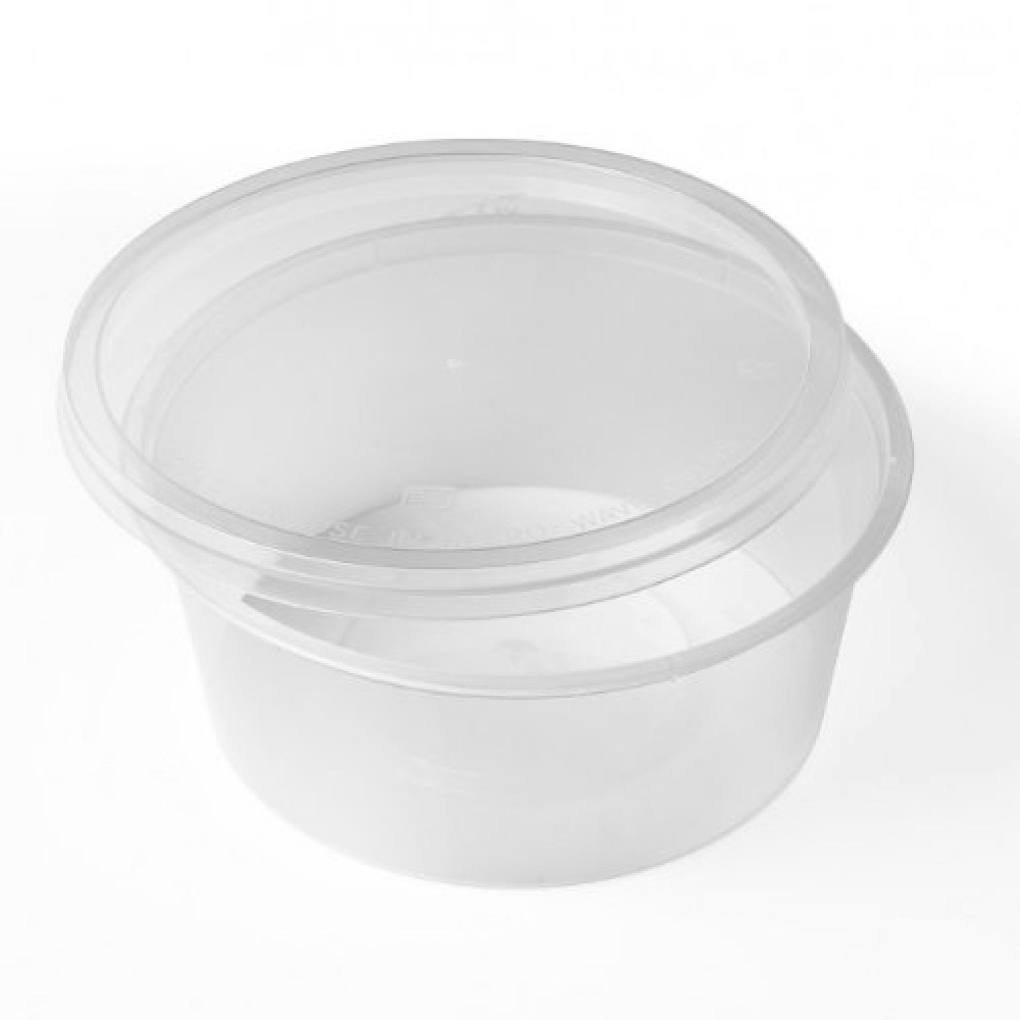 Round 10oz Microwave Clear Plastic Food Containers