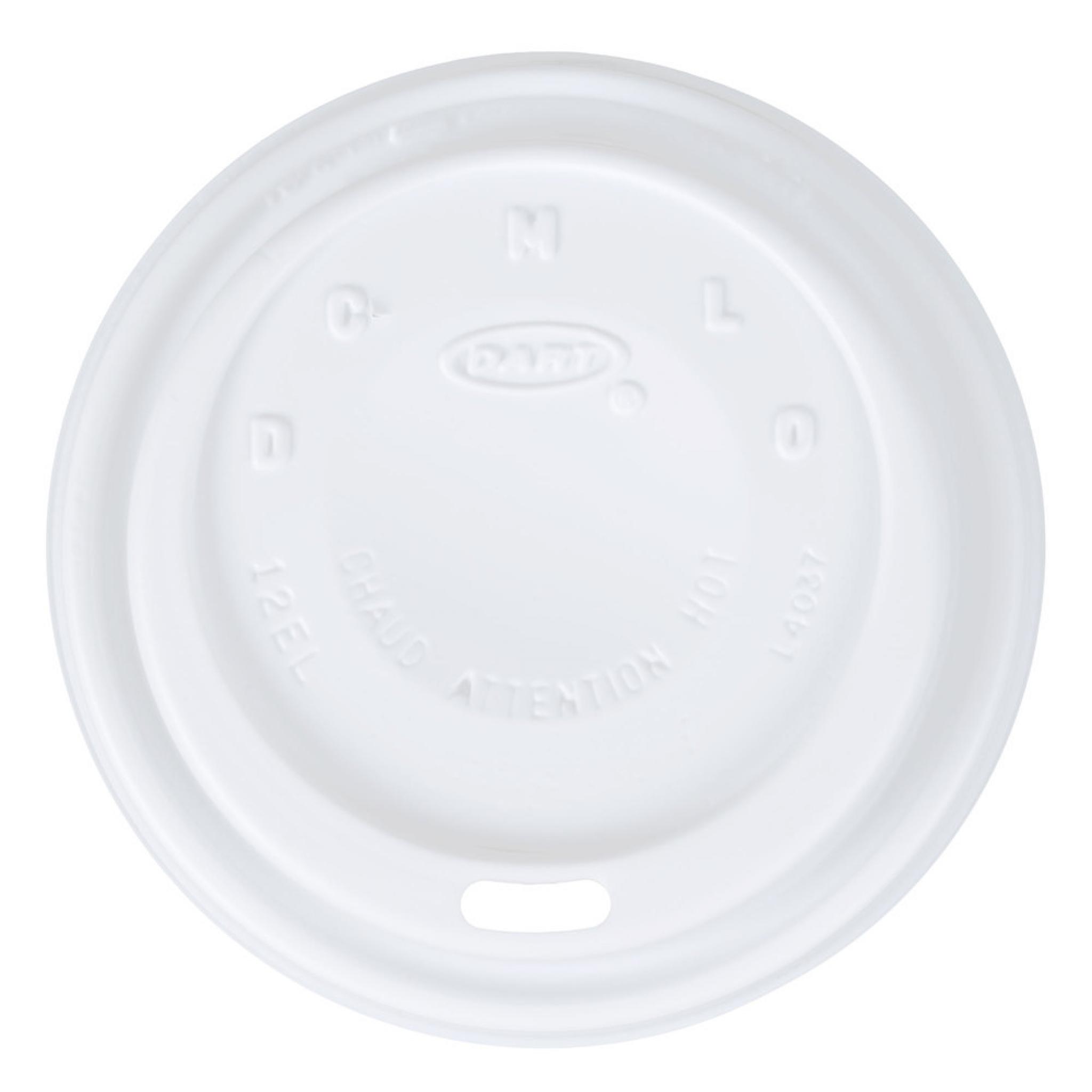 Dart White Sip Lids 12oz Cappuccino For Disposable Foam Polystyrene