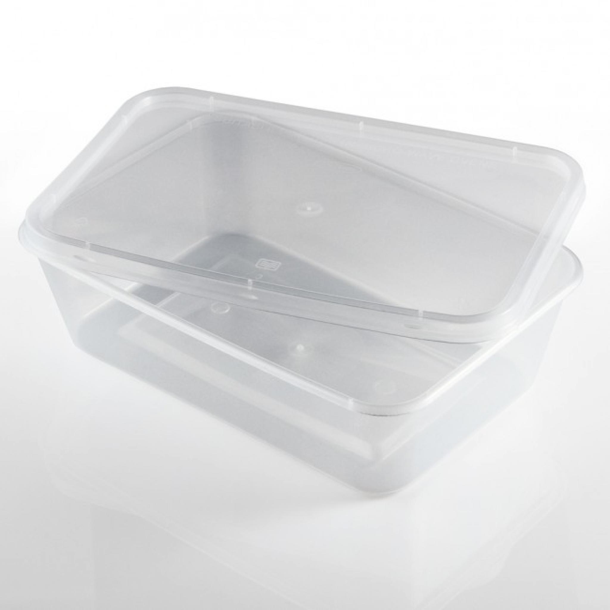 Rectangular 750ml Microwave Clear Plastic Containers