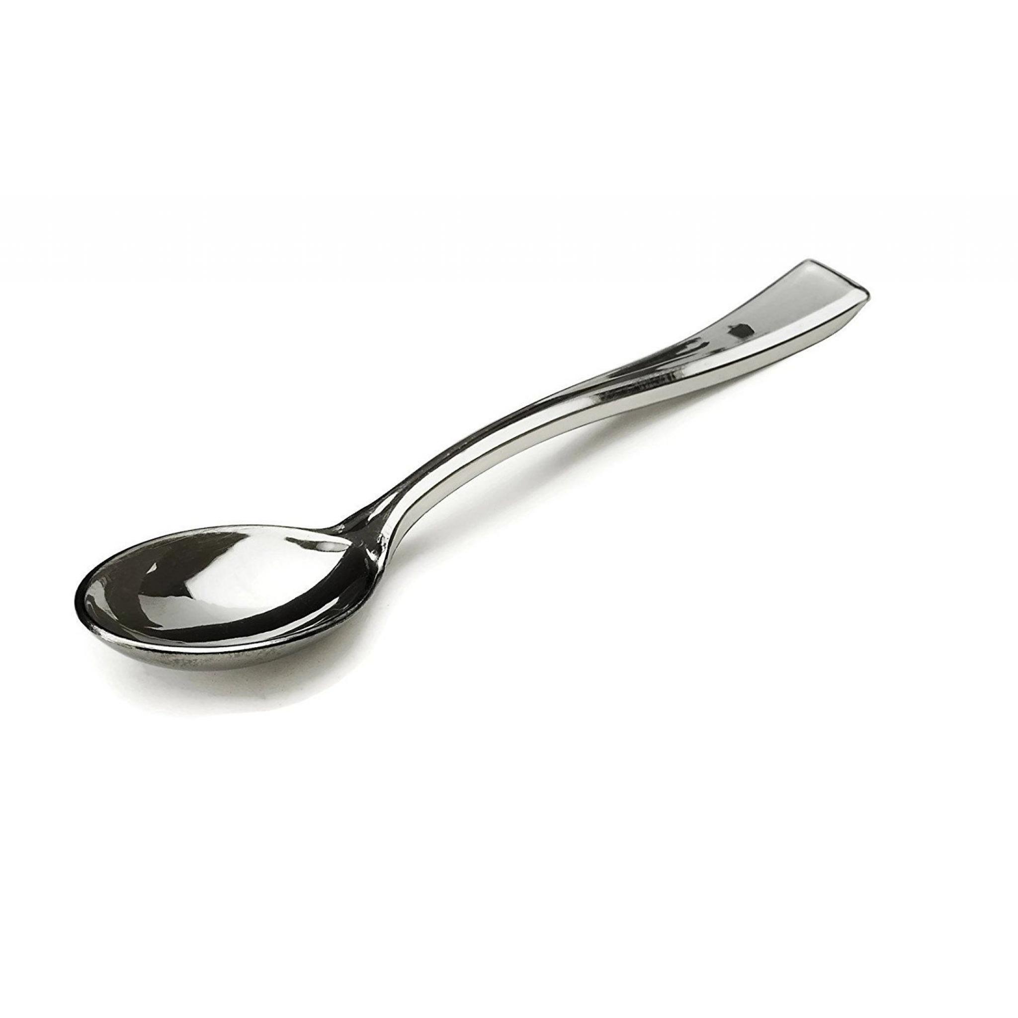 Sabert Mozaik 13cm Silver Plastic Teaspoons Thali Outlet