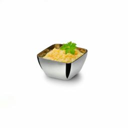 Mozaik Sabert Small Silver Plastic 5.7cm Tasting Appetiser Bowls - Strong Disposable or Reusable