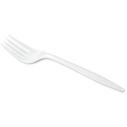 Economy White Plastic Forks Cutlery Disposable Reusable