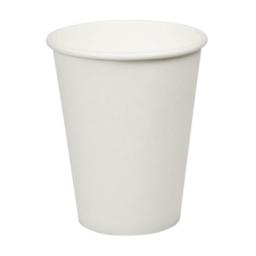 12oz White Paper Cups Single Wall Disposable Tea Coffee Cappuccino Espresso Hot Drinks