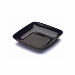 MINI 2.5" Black Mozaik 6.5cm Tasting Appetiser Plates - Strong Reusable Hard Plastic