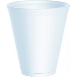Dart 8oz Strong Foam Polystyrene Cups Disposable for Hot / Cold Drinks Tea Coffee - 8LX8