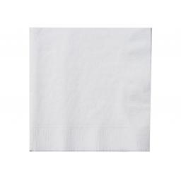 White Paper Napkins 2 Ply 25cm Cocktail 4 Fold Tissue Serviettes