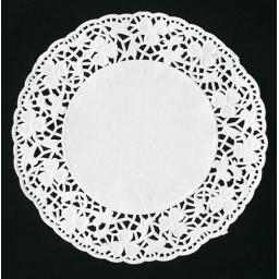8.5" White Paper Doilies - 22cm Round Lace Doyleys