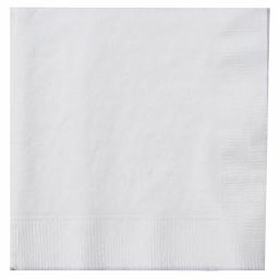 White Paper Napkins 1 Ply 33cm Economy 4 Fold Tissue Serviettes