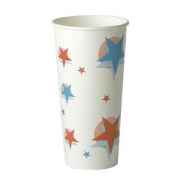Star Ball Design Slush Paper Cups 22oz / 500ml for Fast Food Cold Soft Fizzy Drinks