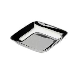 MINI 2.5" Silver Mozaik 6.5cm Tasting Appetiser Plates - Strong Reusable Hard Plastic
