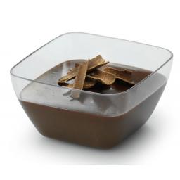 Mozaik Sabert Small Clear Plastic 5.7cm Tasting Appetiser Bowls - Strong Disposable or Reusable