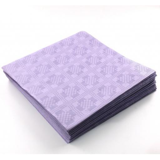 Lilac Disposable Paper Table Cover Cloth 90x88cm - 25 Sheets