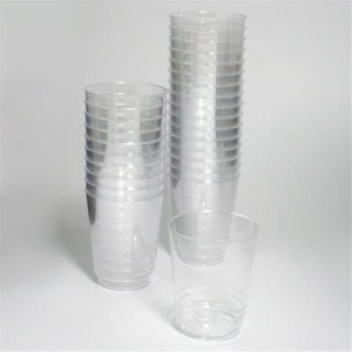 Clear Plastic 50ml 2oz Shot Sampling Cups Glasses Strong Drinking Tumbler Disposable