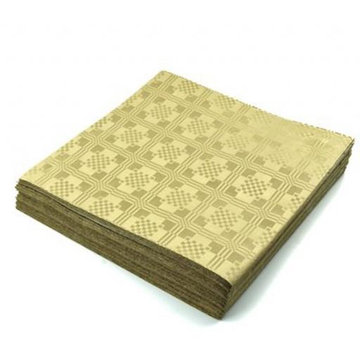 Gold Disposable Paper Table Cover Cloth 90x88cm - 25 Sheets