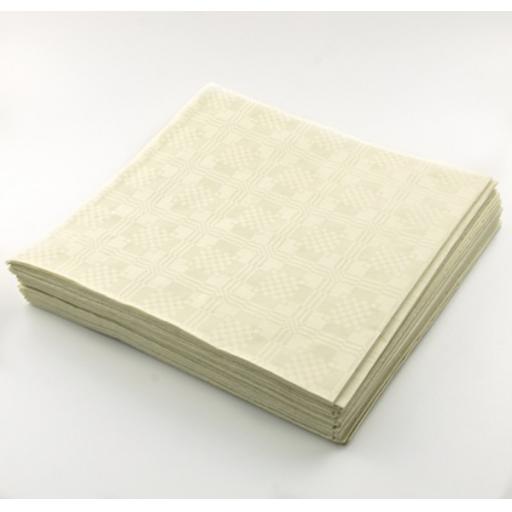 Ivory Cream Disposable Paper Table Cover Cloth 90x88cm - 25 Sheets