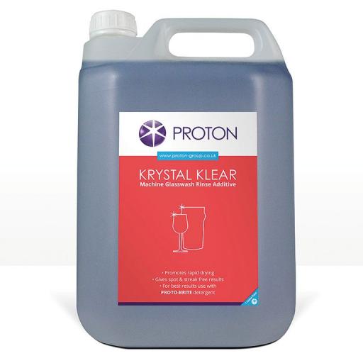Proton Krystal Klear Glass Wash Rinse Aid Additive - 5L