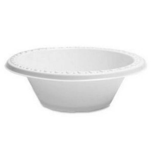 8oz White Plastic Disposable 4.5" Bowls For Sides Starters Desserts - AD14