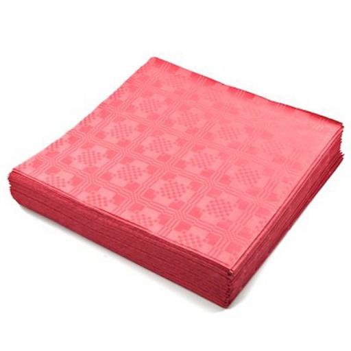 Red Disposable Paper Table Cover Cloth 90x88cm - 25 Sheets