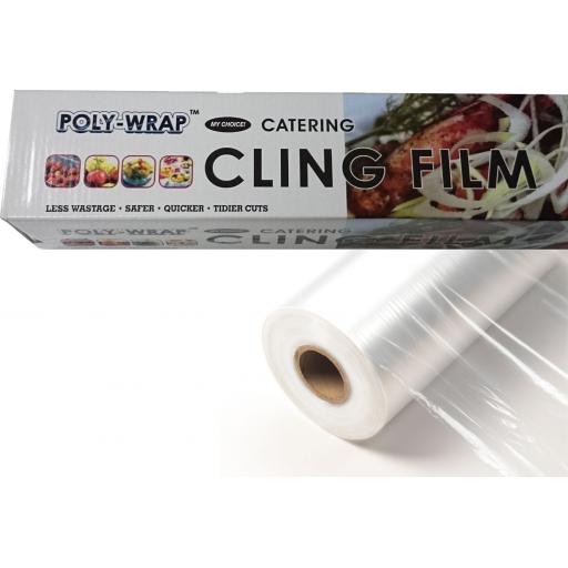 18"/450mm/300M PVC Kitchen Roll Catering Cling Film Food Baking Wrapping