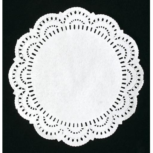 6.5" White Paper Doilies - 17cm Round Lace Doyleys