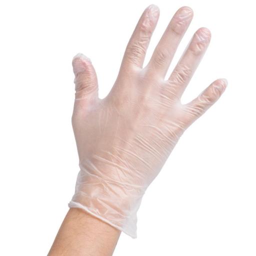 Clear Vinyl Powder Free Gloves Medium 100 Pack - Examination / Food Safe / Single Use Only
