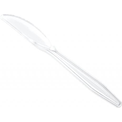 Clear Plastic Knives Reusable Disposable Cutlery