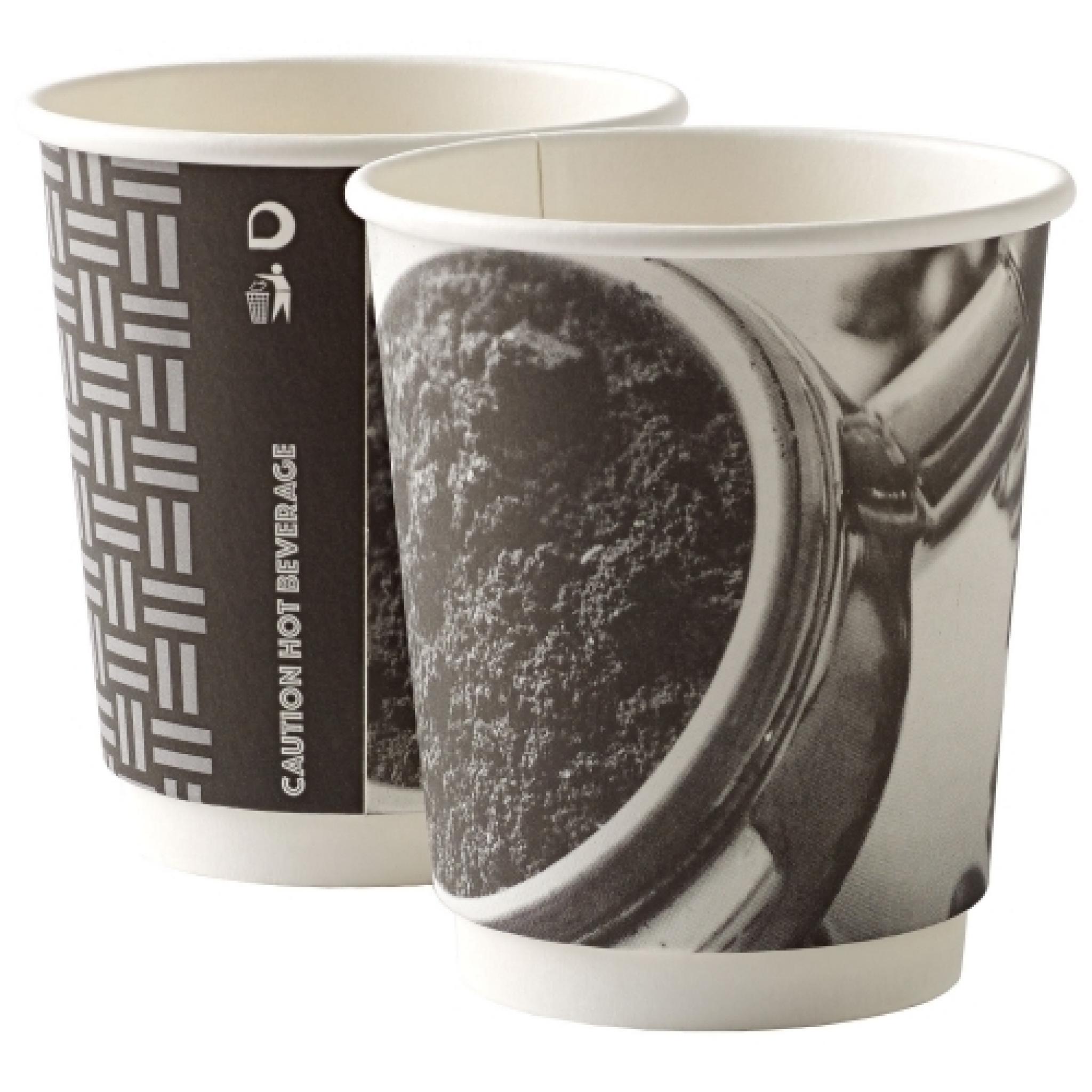 8oz Double Wall Barista Paper Coffee Cups Thali Outlet