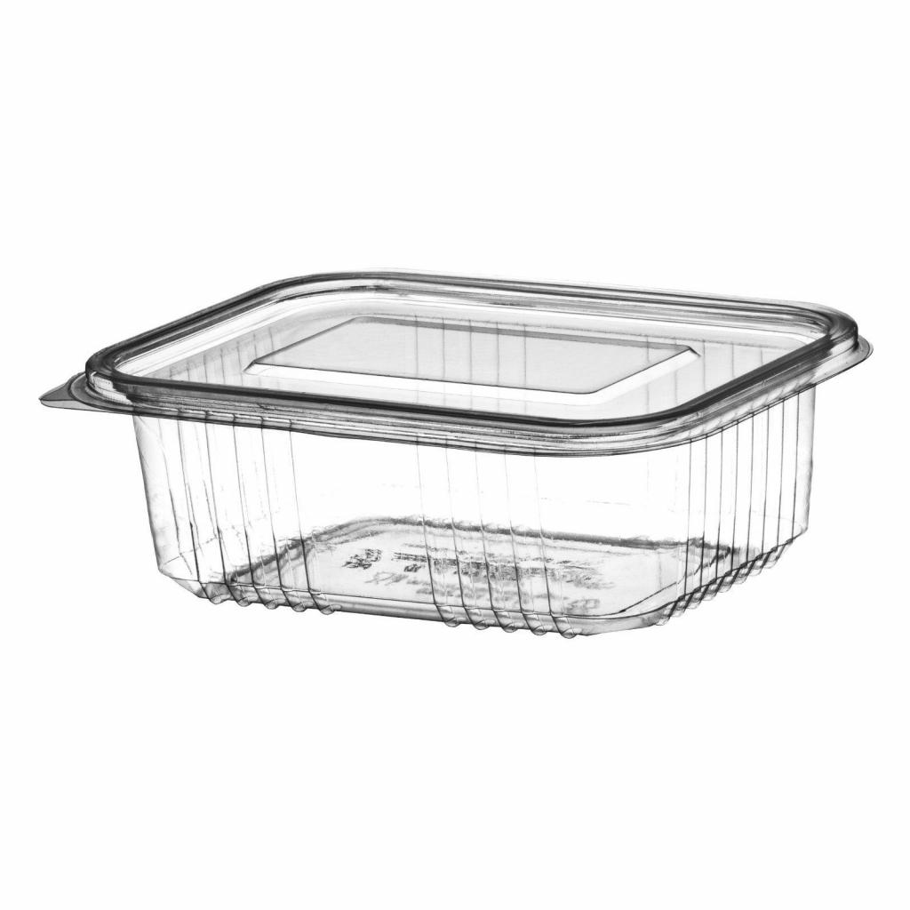 50 x RECTANGULAR HINGED Salad Pasta FOOD CONTAINERS Catering Box 1000cc
