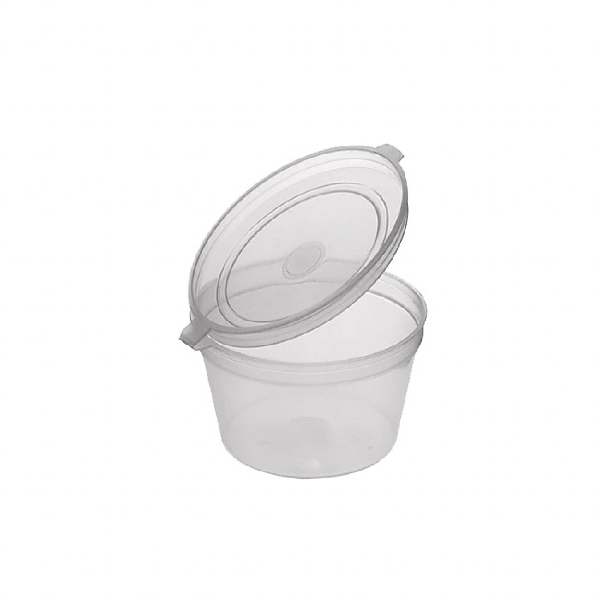 1oz Round Hinged Clear Plastic Portion Pots Deli Containers With 1oz Round Hinged Clear Plastic Portion Pots Deli Containers With Lids For Sauce Chutney Dips