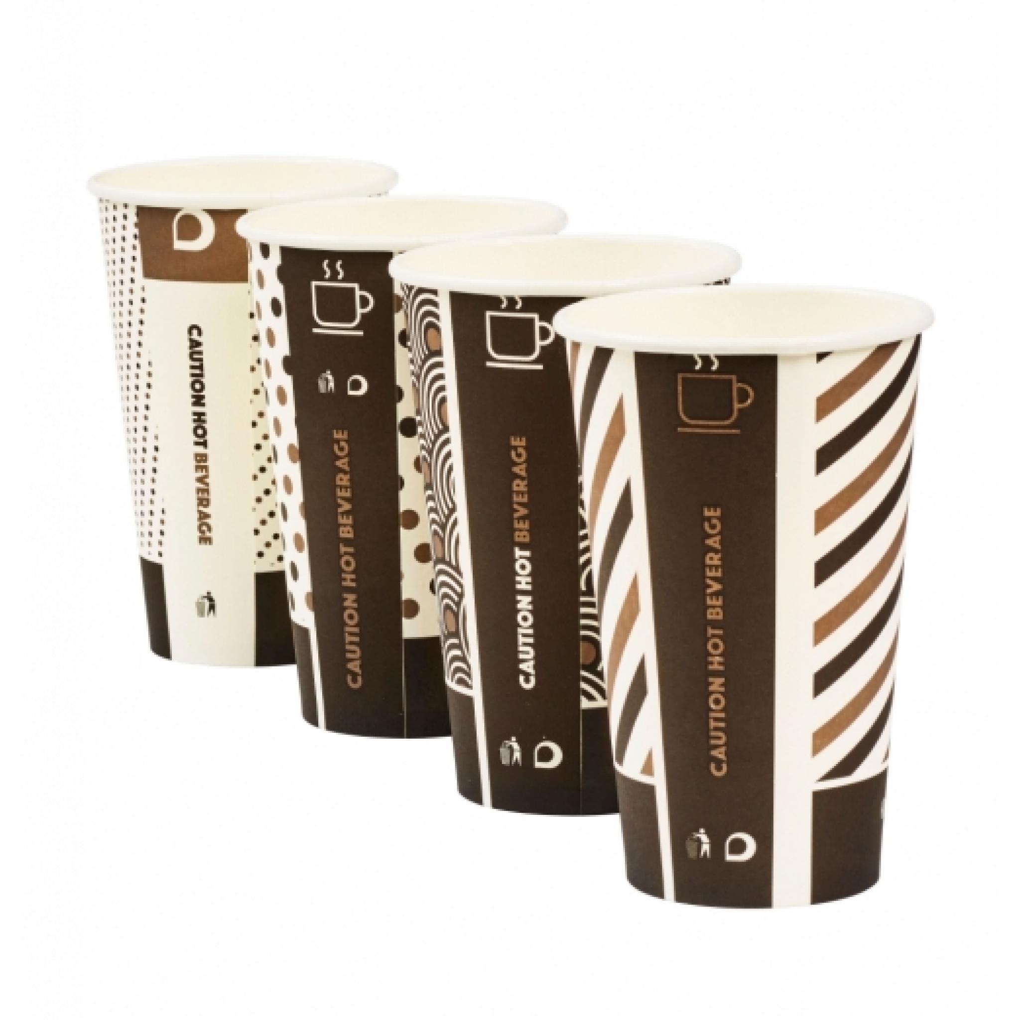 Pack of 50 Eco Friendly Drinks Cups 8oz Mixed Design Bamboo Pack of 50 Eco Friendly Drinks Cups 8oz Mixed Design Bamboo