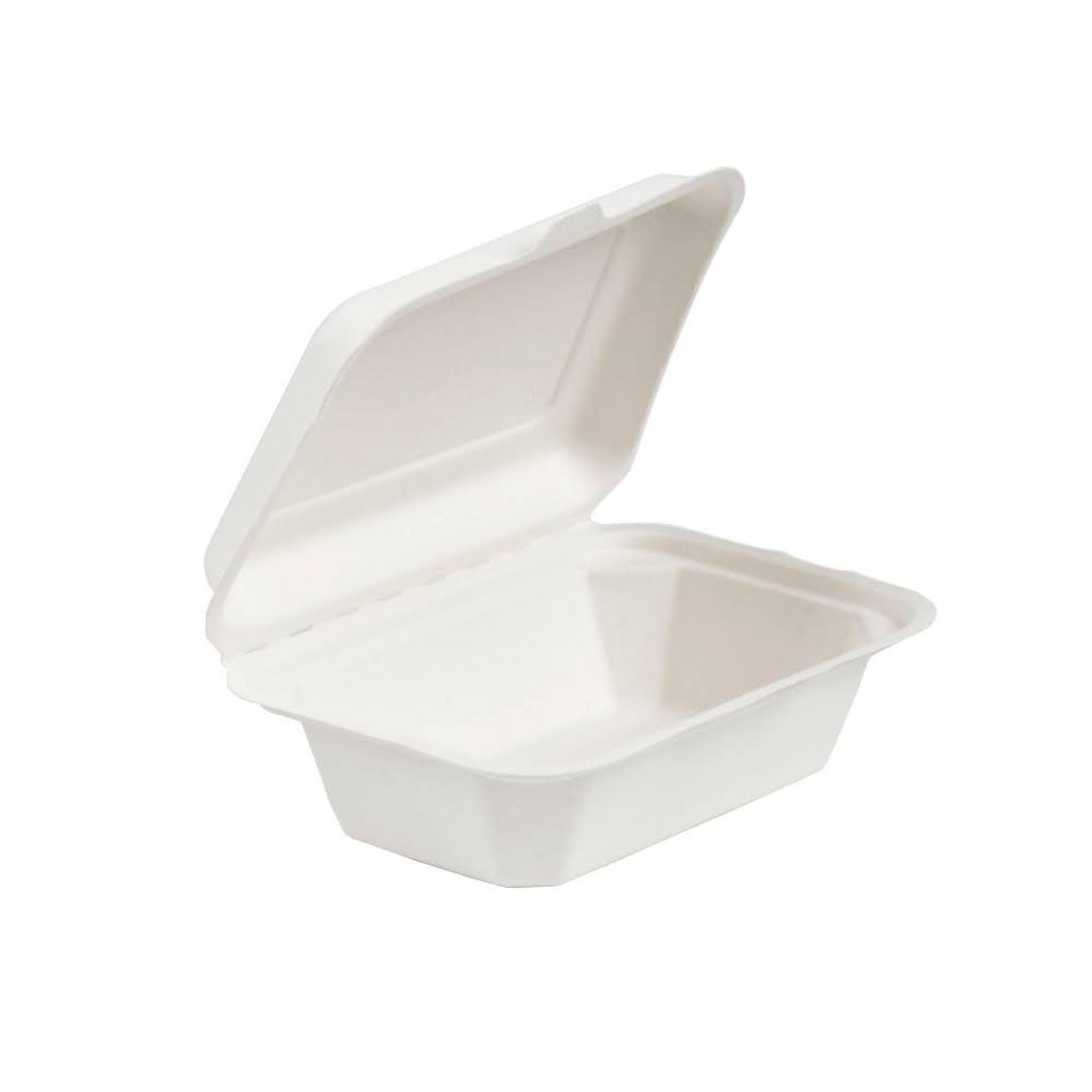 Paper Lunch Box 7x5" Containers Compostable Bagasse