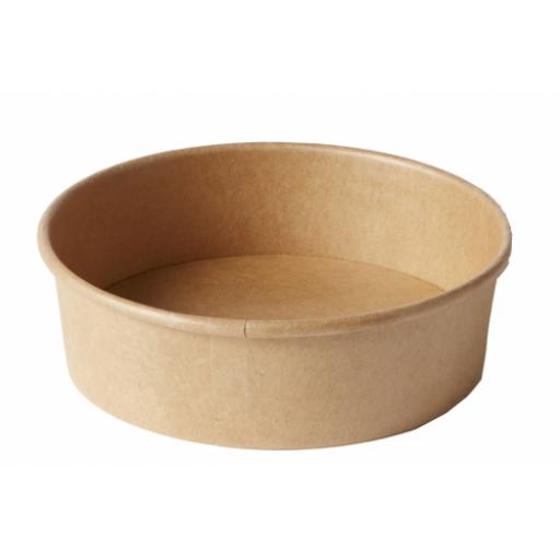 Small 16oz / 500ml Brown 150mm Kraft Salad Bowls Containers - Poke Takeaway Food