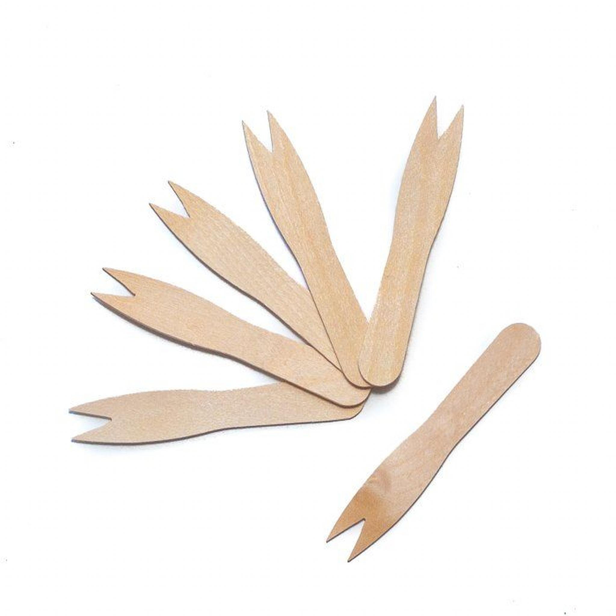 Mr Chip Wooden Chip Forks 90mm Biodegradable Disposable
