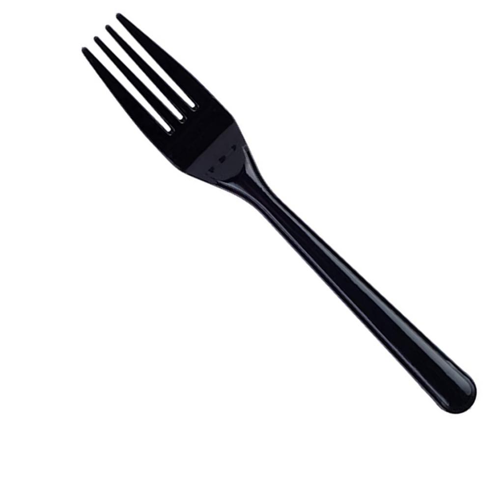 Black Plastic Forks Disposable Cutlery | Thali Outlet