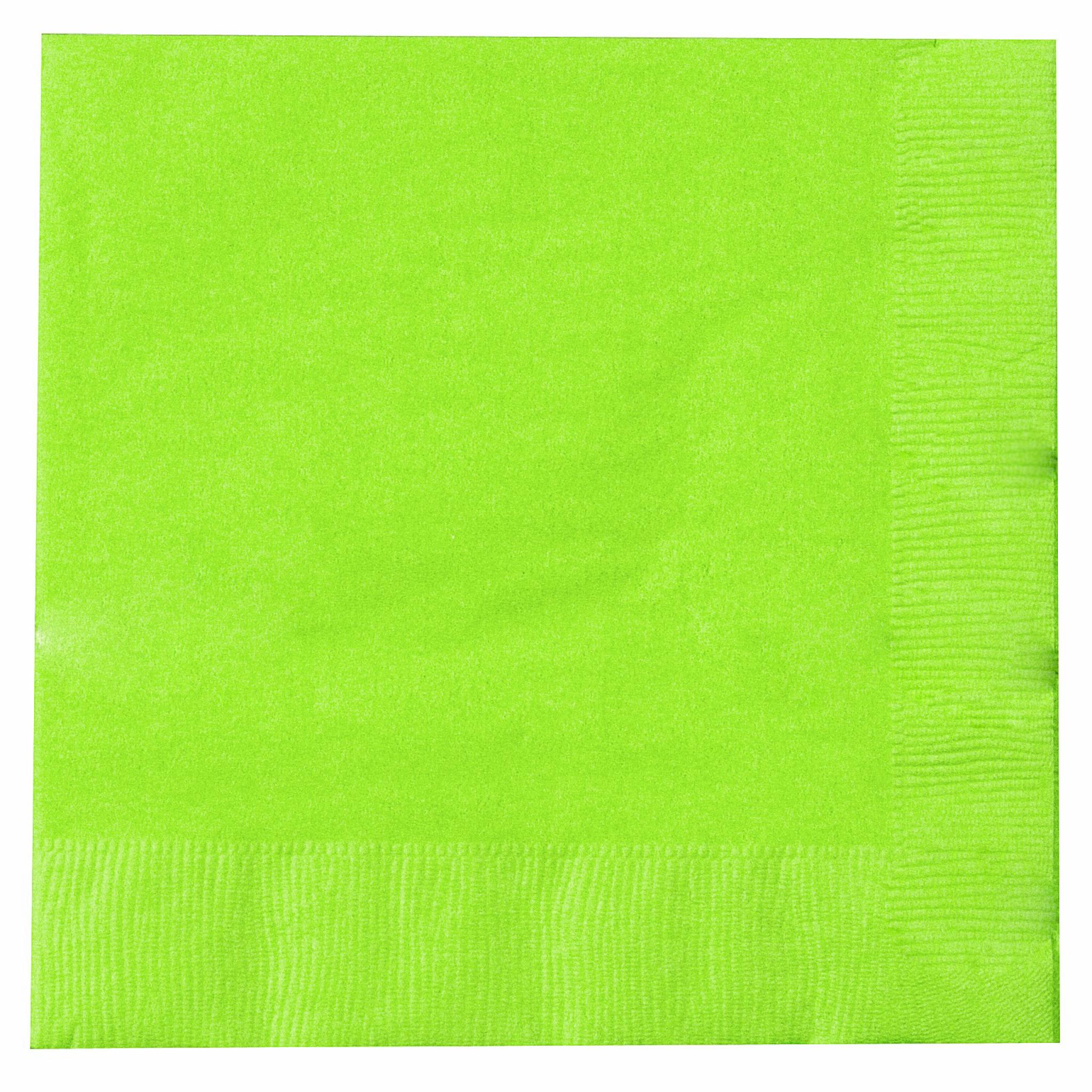 Lime Green Paper Napkins 2 Ply 33cm 4 Fold Thali Outlet