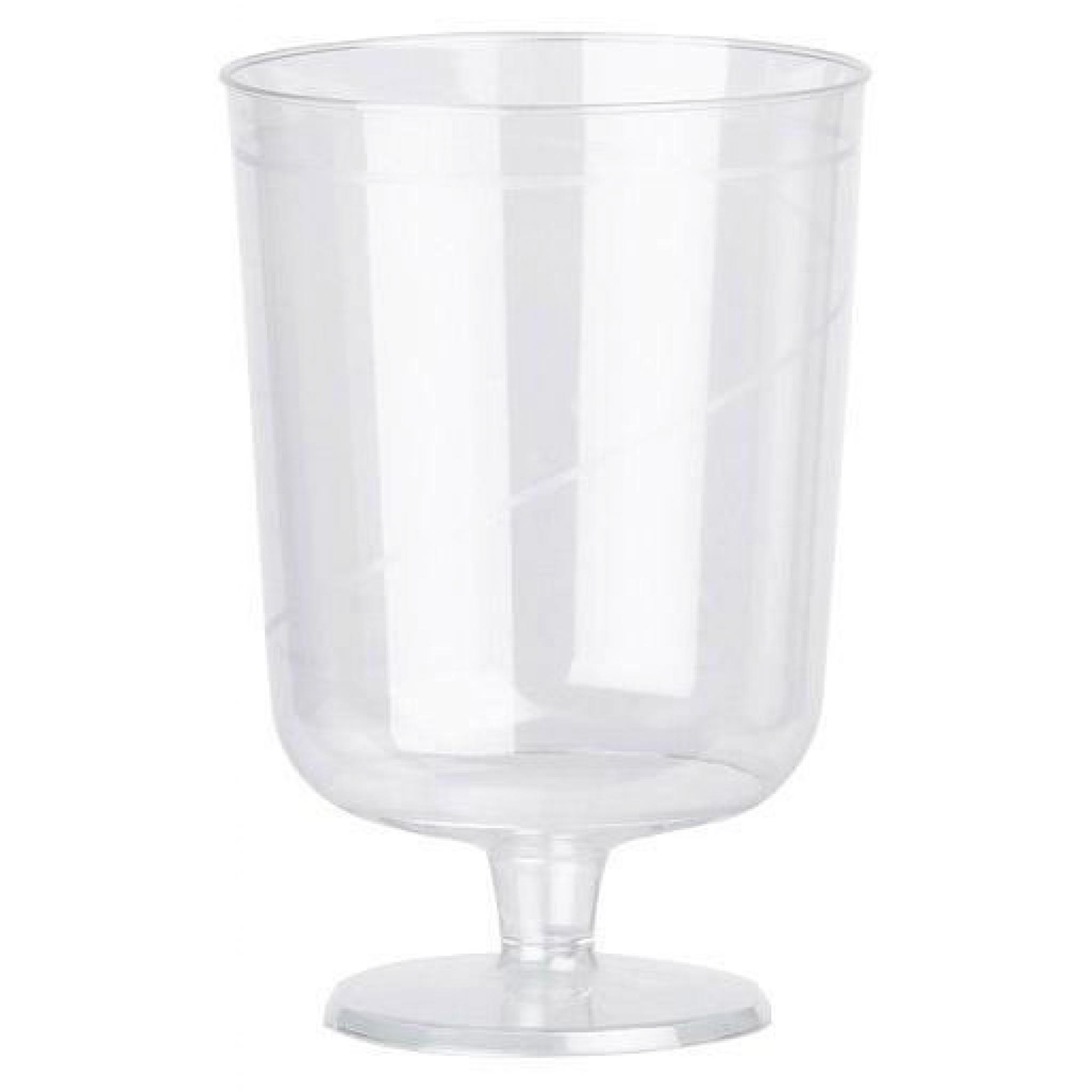 clear plastic wine goblets