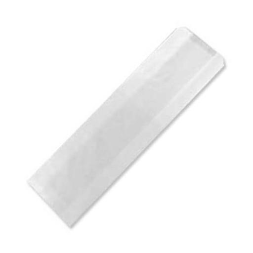 Greaseproof White Paper Baguette 4" x 6" x 14" Food Bags (Scotchban)