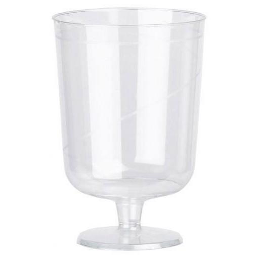 8oz Stem Wine Goblets Disposable Clear Plastic - Juice Soft Drink Cups Glasses
