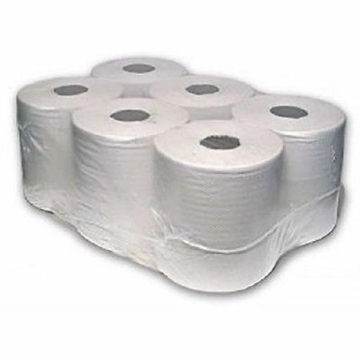 White Center feed Rolls Hand Paper Towels 2 Ply 100m - 6 Pack