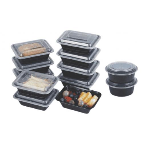 Plastic - Black Microwave Containers