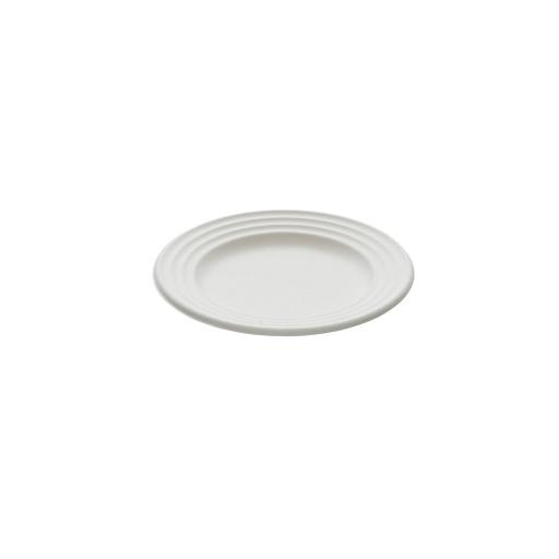 BePulp White Compostable Premium Wave Plates - 18cm