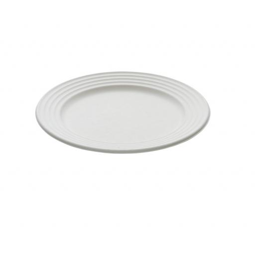 BePulp White Compostable Premium Wave Plates - 26cm