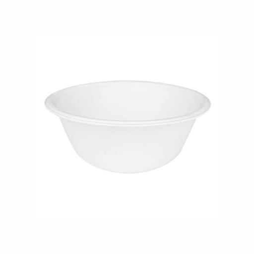 6oz Round White Paper Bowls Compostable Bagasse Sugarcane Strong