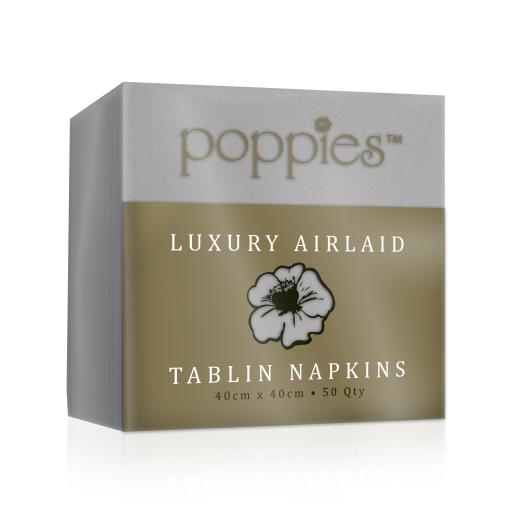 Grey - Tablin Airlaid Paper Luxury Premium Napkins 40cm - Linen Feel Serviettes